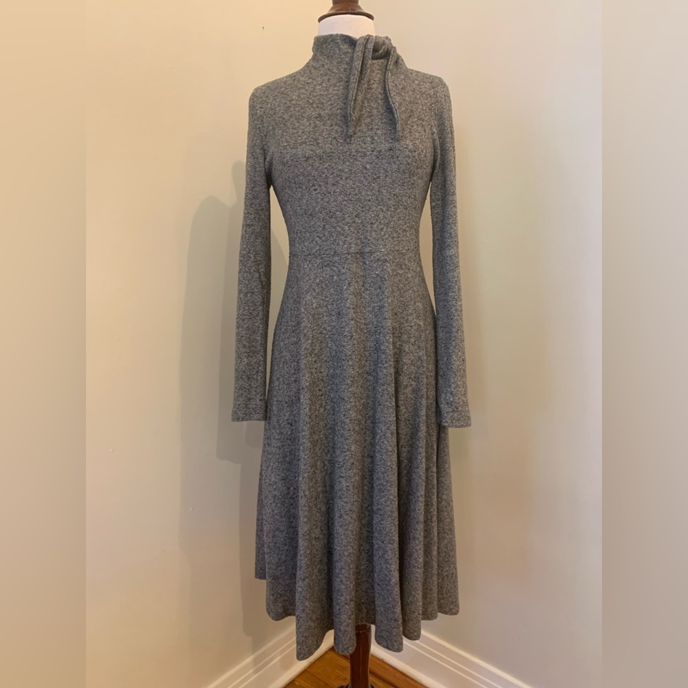 Heather Gray color Midi dress.